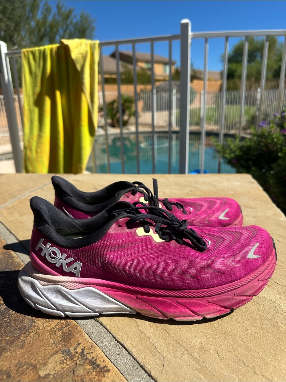 Hoka Ahari 6 Women’s Running Walking Lightweight Stability Bright Pink Size 10